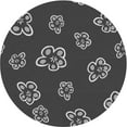 thumbnail image 1 of Ahgly Company Machine Washable Indoor Round Transitional Charcoal Black Area Rugs, 3' Round, 1 of 7