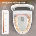 thumbnail image 5 of Veeler Smart Bidet Toilet Elongated Heated Seat, Powerful Dual Flush, Multi-Mode Front and Rear Wash, Warm Air Dryer, 5 of 6