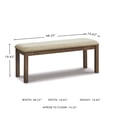 thumbnail image 6 of Signature Design by Ashley Casual Moriville Dining Bench  Beige, 6 of 6