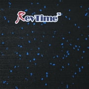 RevTime Rubber Treadmill Mat 6.5'x3', Black with Blue Flecks
