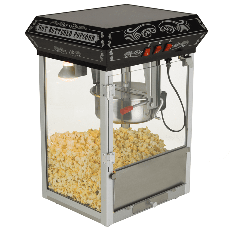 FunTime FT862CBG 8oz Black Popcorn Popper Machine Maker Cart Vintage S –  MaxTool