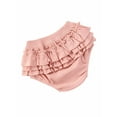 thumbnail image 4 of nvzhuang Baby Girls' Soft Touch Shorts, Flower Printed/Solid Color Ruffle Cake-Layered High Waist Short Pants, 4 of 6