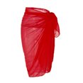 thumbnail image 1 of Naiovety Pareo para mujer, traje de baño envolvente, estilo largo, accesorios de playa, ropa deportiva ligera de secado rápido, accesorio para Traje de baño rojo Naiovety OD017125-02, 1 of 4