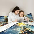 thumbnail image 5 of Manfei Dreamy Christmas Festival Bedding Comforter Set for Kids, Glitter Xmas Tree Twin Comforter Sets, Fairy Tale Reversible Bedding Set, Super Cozy Room Decor, 2-Piece, 5 of 8