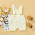 thumbnail image 2 of POIUYTR Baby Boy Girl Overalls Cable Knit Suspender Pants Unisex Cute Romper Toddler Infant One-Pieces Jumpsuit Fall Winter Clothes, 2 of 5