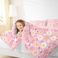 thumbnail image 3 of Erosebridal Cute Daisy Flower Queen Comforter Set for Girls, Pink Bedding Comforter Set, Pink Reversible 2pcs, 1 Comforter and 2 Pillowcases, 3 of 6