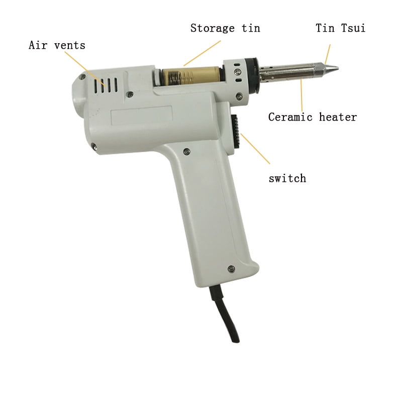 Techtongda Portable Electric Gun Vacuum Solder Sucker Soldering Iron Single Pump Diaphragm Type Walmart Com