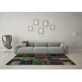 thumbnail image 3 of Ahgly Company Indoor Rectangle Oriental Light Blue Modern Area Rugs, 7' x 10', 3 of 4
