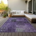 thumbnail image 6 of Addison Rugs Chantille Indoor/Outdoor Transitional Patchwork Eggplant Washable Rectangle Rug, 10' x 14', 6 of 6