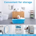 thumbnail image 7 of Anoak Inflatable Baby Bathtub for Newborn to Toddler, Portable Travel Infant Baby Bath Tub, Toddler Bathtub with Air Pump, Foldable Non-Slip Shower Basin Collapsible Baby Tub, Blue, 7 of 7