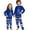 Blue Christmas Tree, variant on Kids Christmas Reindeer Pajamas Long Sleeve Holiday Pjs Set Toddler Boys Girls Xmas Snowflake Jammies 2-14 Years