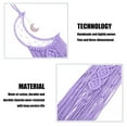 thumbnail image 3 of Moon Dream Catcher Macrame Wall Hanging - Bohemian Home Decor Handmade Woven Decoration -Purple, 3 of 5
