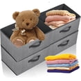 thumbnail image 1 of Cajas Organizadoras de Tela para Cajones 4PCS - Cajas plegables almacenamiento con Asas Plegable, Tela no Tejida y Cartón, Lavable, Ideal para Armarios, Estantes, Ropa, 1 of 4