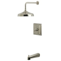 Kingston Brass KB6148AL Revival Single-Handle Pressure Balanced Tub and Shower Faucet, Brushed Nickel