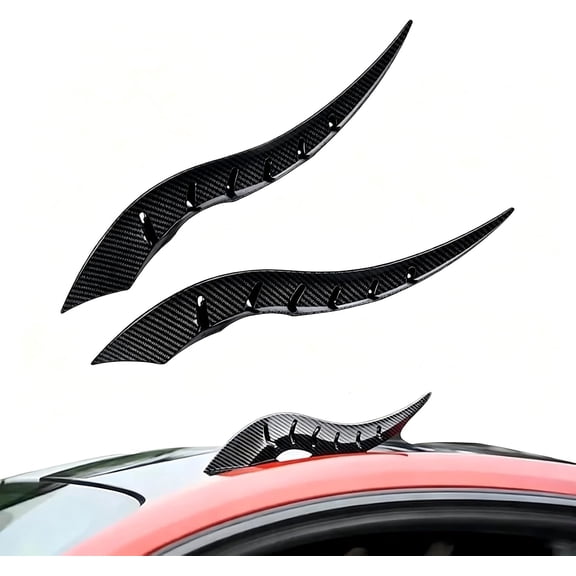 Dragon Horns for Car Roof Decor, 3D Devil Horn Car Accessories (Black) | Universal Dragon Car Accessories for Suv Truck Sedan, No-Drill Adhesive Vehicle Roof Decoration