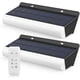 thumbnail image 1 of Luz de pared solar con control remoto de 300 lm, luz regulable con 2 IP66 regulables, 36 LED ultrabrillantes alimentados por energía solar para decoración de paredes, paisaje y efectos de luz de fies JAMW Sencillez, 1 of 5