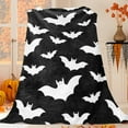 thumbnail image 6 of Btomtd 30"x40" Halloween Print Flannel Blanket Small Cover Soft Texture Air Conditioning Blanket Cozy Throw Blanket Festive Bed Blanket, Black, 6 of 6