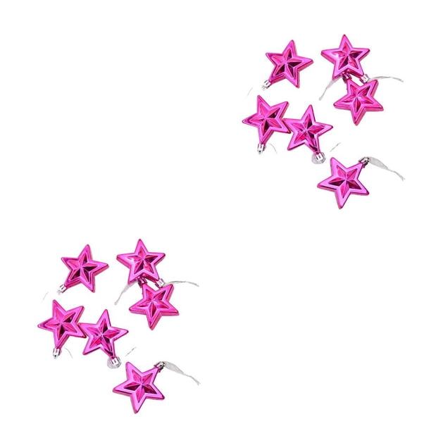 Estrella de Árbol de Navidad Inteprter Paquete de 6 Color Dorado Plateado Rojo Azul Rosa Roja