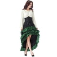 thumbnail image 4 of Domzest Womens Pirate Costume Including Corset, Skirt and Waist Belt, Renaissance Style Dress Green L, 4 of 4