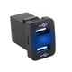 thumbnail image 5 of Riwesomey de coche con reemplazo de adaptador de carga de coche LED dual USB para Corolla/Prado/Reiz, rojo, FTU Azul FTU 5piezas Riwesomey CBP171826, 5 of 6