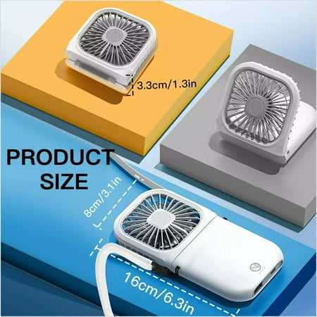 

Foldable Mini Fan Handheld Stand Fan Air Cooling 3000mAh Rechargeable Power Bank