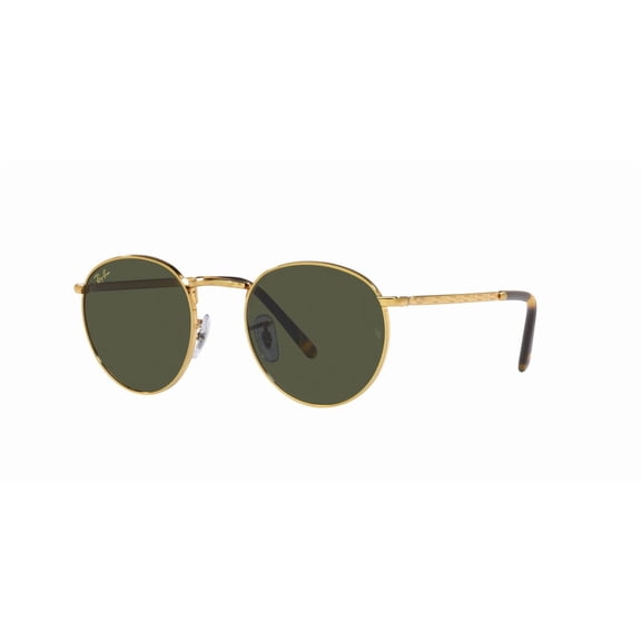 RAY-BAN RB3637 NEW ROUND Square Shape Sunglasses Polished Gold Frame | Green Lens 50mm