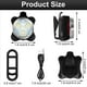 thumbnail image 3 of Juego de 8 Luces LED para Bicicleta Recargables por USB, Luz Delantera y Trasera para Bicicleta, para Montar de Noche, Accesorios para Bicicleta, 3 of 5