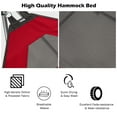 thumbnail image 6 of Gymax Folding Hammock Indoor & Outdoor Hammock with Side Pocket & Iron Stand Red, 6 of 10