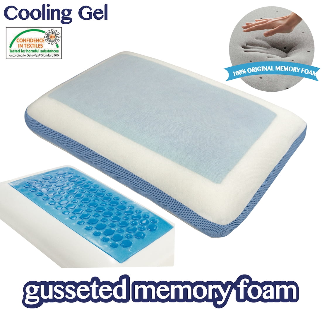 COMFYT Memory Foam Pillow Gel Pillow Cooling Pillow Memory Foam Pillow Cervical Pillow
