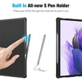 thumbnail image 5 of Fintie Case for Samsung Galaxy Tab S8+/S8 Plus 2022/S7 FE 2021/S7 Plus 2020 12.4 inch Tablet, Multi-Angle Stand Cover with Pocket Auto Wake/ Sleep , Built-in S Pen Holder, Composition Book, 5 of 8