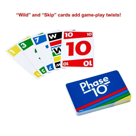 Phase 10 Card Game, Family Game for Adults & Kids, Challenging & Exciting Rummy-Style Play