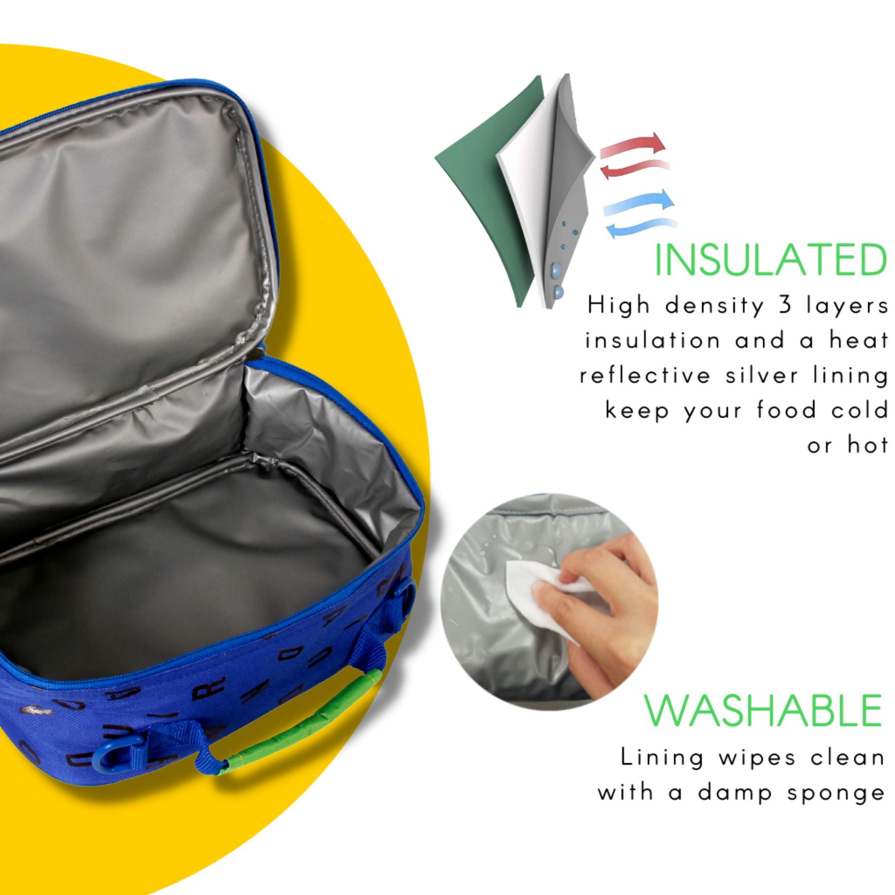 Twise Side-kick Insulated Lunch Bag for Preschool and Kindergarten, Dino