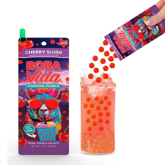BOBAVIDA Cherry Slush Popping Pearls - 3oz