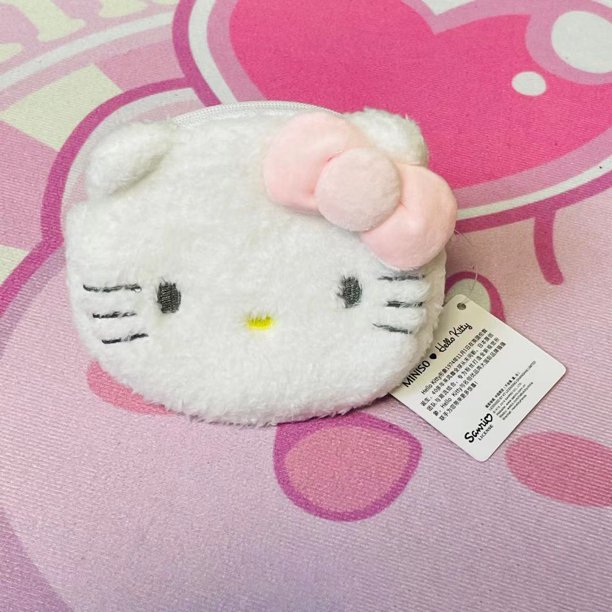 Sanrio My Melody Hello Kitty-Paquete de servilletas sanitarias para niña, Cinnamoroll muñeco de peluche, monedero Kawaii, bolsa de almacenamiento para auriculares, regalo