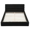 thumbnail image 6 of Queen Size Upholstered Platform Bed Frame with Berber Fleece Headboard Wood Slat Support Easy Assembly No Box Spring Needed, Black, 6 of 9