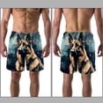 thumbnail image 3 of luoweisi Men's Beach Shorts Quick Dry Swim Trunks with Mesh Lining Sheepdog L, 3 of 5