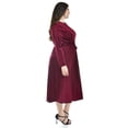 thumbnail image 2 of Vestido midi de terciopelo Roman Fashion Tallas Extras 3826 Vino 36, 2 of 6
