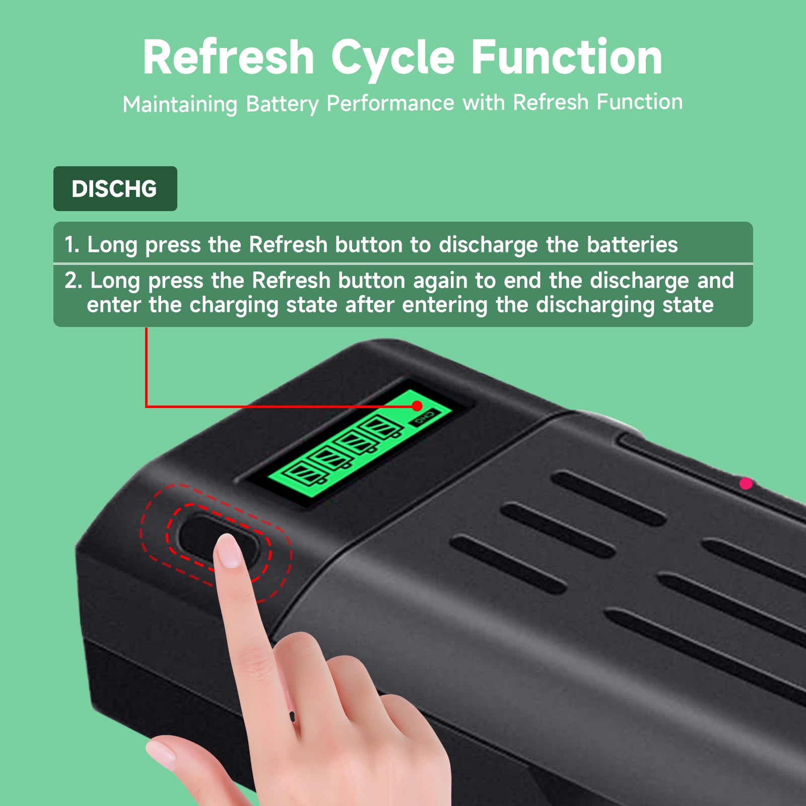 4 C Size High Capacity Low Self Discharge 1.2v Ni-MH Rechargeable Batteries with 4 Bay Smart Intelligent LCD Display Battery Charger For 1.2V AA AAA C D Size 9V Ni-MH Ni-CD Rechargeable Battery