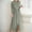 Green, variant on Church Dresses for Women Casual Temperament French Slit Mid-length Round Neck Knitted Dress Beige S