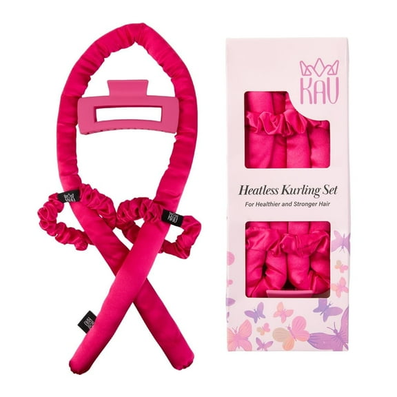 Satin Heatless Curling Rod Set, Hair Rollers for Curls, Premium Satin for Voluminous Curls Overnight Curls to Sleep in Heatless Curling Rod Headband Hair Wrap Set All Hair Types