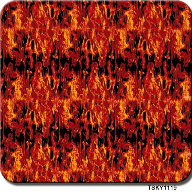 Film Hydrographique, Film Hydro Trempage - Motif Flamme - Graphiques Haute Résolution - Film d'Impression par Transfert d'Eau, Films Hydro Trempage - 0,5 Mètres Multicolore en Option, Facile à Utiliser