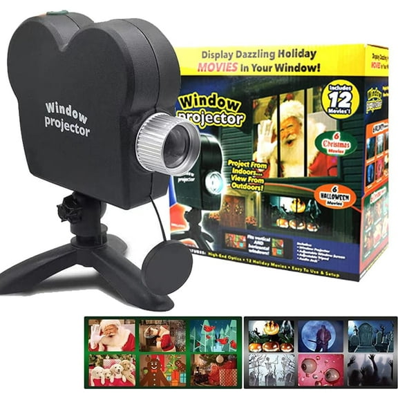 Christmas Halloween Window Projector Home Laser Projector 12 Movie