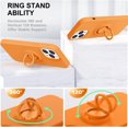 thumbnail image 2 of for iPhone 13 Pro Case,[with Ring Stand][Support Magnetic Car Mount] [Anti-Scratch Microfiber Lining] Slim Shockproof Silicone Phone Case for iPhone 13 Pro 6.1 Inch-Bright Orange, 2 of 14