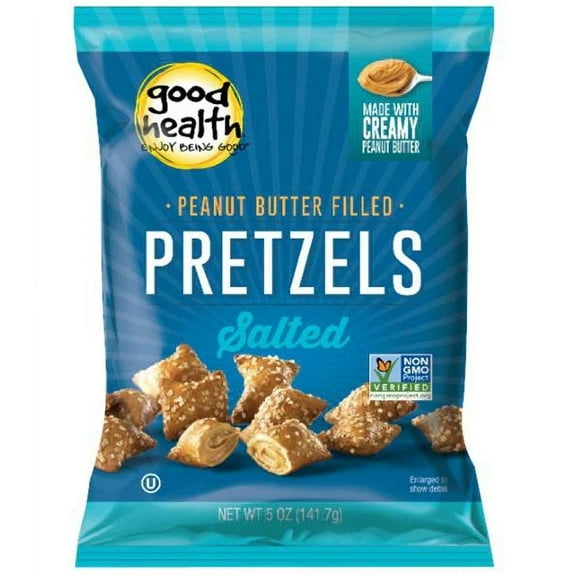 Good Health Inc. Peanut Butter Filled Pretzels Salted 5 oz Pack of 3