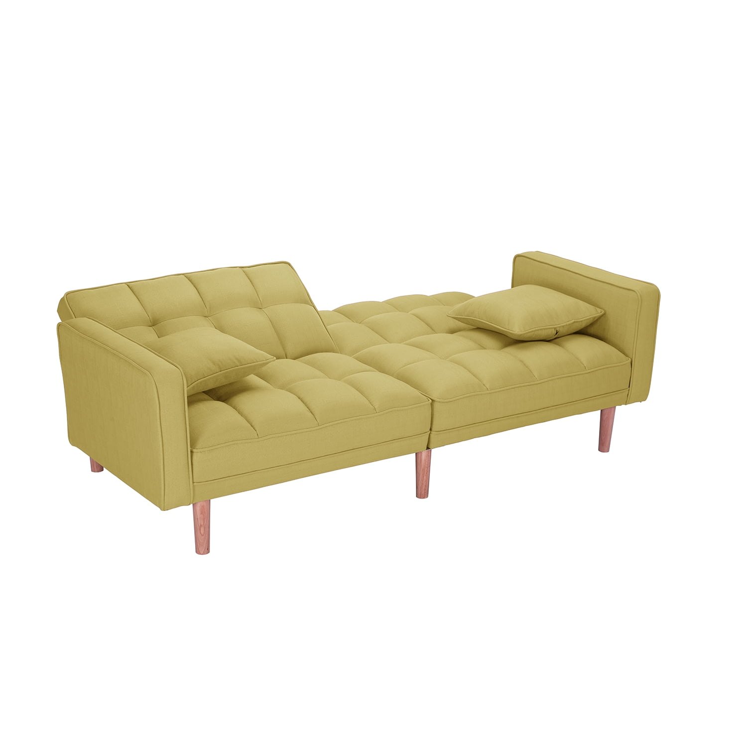 Lowestbest Modern Reclining Futon Sofa Bed, Convertible Sofa for Living Room Leisure, Yellow Lowestbest Modern Reclining Futon Sofa Bed, Convertible Sofa for Living Room Leisure, Yellow