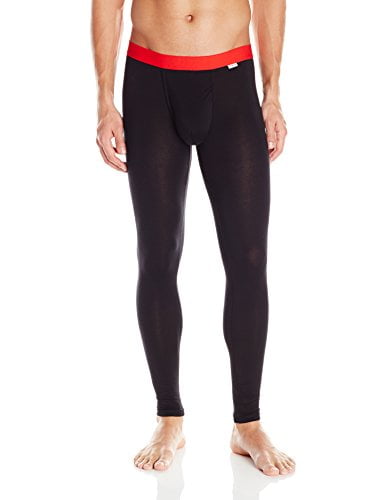 MyPakage Men's Weekday First Layer Base Layer Bottom, Black Red, Small by My Pakage Apparel