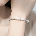 thumbnail image 6 of Yuelianxi Pure Silver Bracelet Sterling Silver Gypsophila Bracelet Fashion Jewelry Silver Bangle, 6 of 12