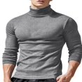 thumbnail image 1 of Opperiaya T-shirt Décontracté à Col Roulé à Manches Longues Homme, 1 of 5
