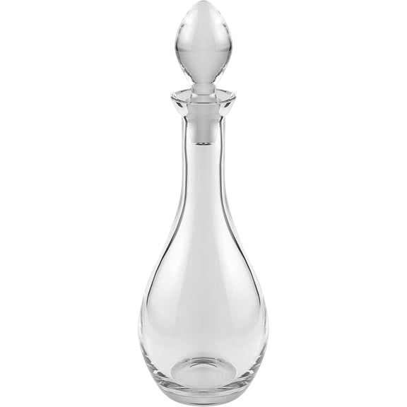 Wine Decanter with Stopper - Classic Clear - Hand Blown Crystal Glass - Oversized Wine Decanter - 58 oz. - by Barski - Made in Europe
