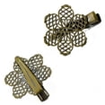 thumbnail image 1 of 4x6 PCS Vintage Antique de bronce Clips Patrón de flores de ropa de pelo Filigrana 6 piezas, 1 of 3